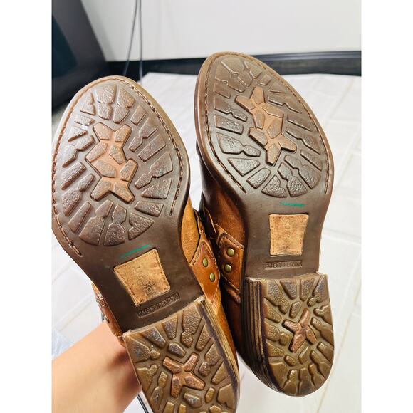 Born brown leather booties loafers sz 6 - Picture 4 of 7
